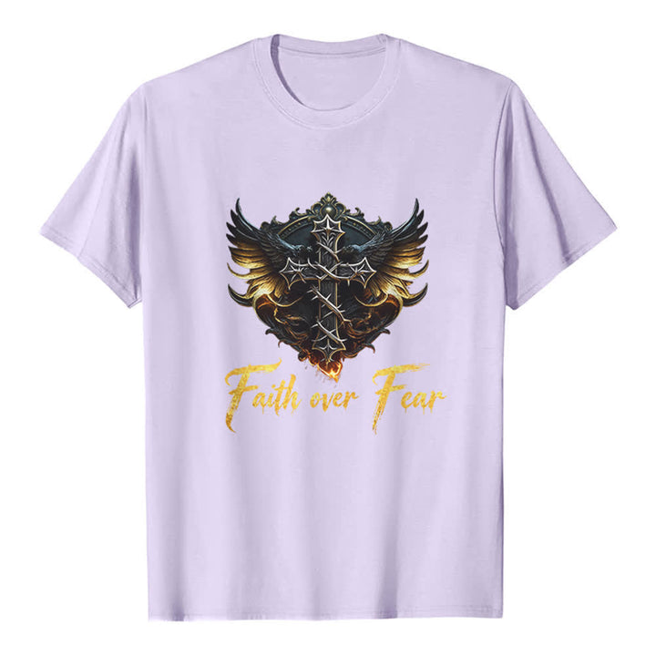 Christianartworkshop T-shirt premium Wings Of Faith - La foi plutôt que la peur - Violet - 2XL - image 2