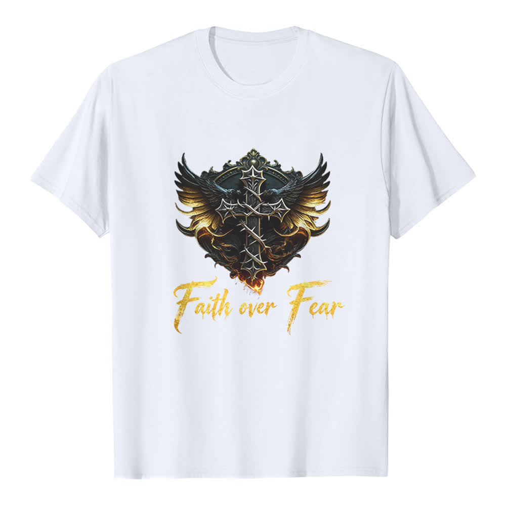Christianartworkshop T-shirt premium Wings Of Faith - La foi plutôt que la peur - Blanc - 2XL - image 0