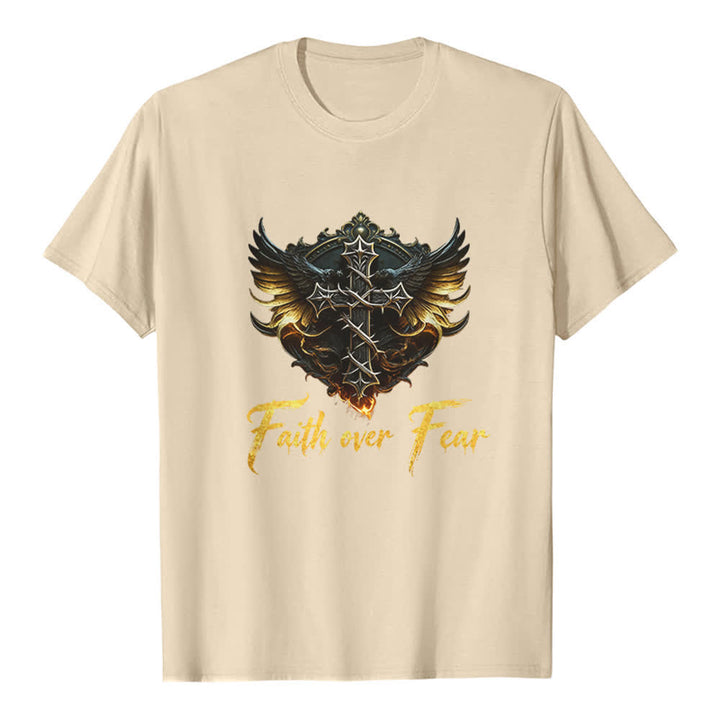 Christianartworkshop T-shirt premium Wings Of Faith - La foi plutôt que la peur - Beige - 2XL - image 6