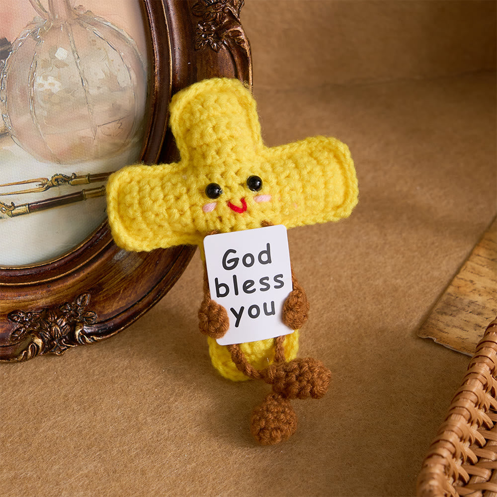 Christianartworkshop Ensemble Jésus, ange et croix au crochet (version Q) : emblème de joie et de grâce divines - image 3