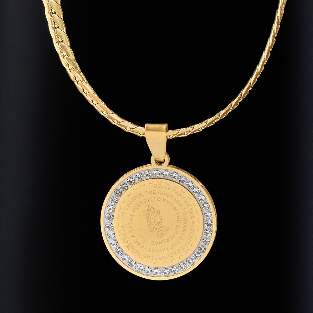 Christianartworkshop Collier avec verset biblique encadré de zircon : emblème de l'humilité divine - image 2