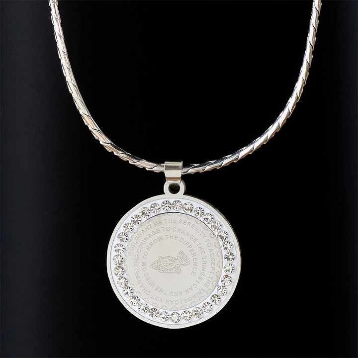 Christianartworkshop Collier avec verset biblique encadré de zircon : emblème de l'humilité divine - image 5