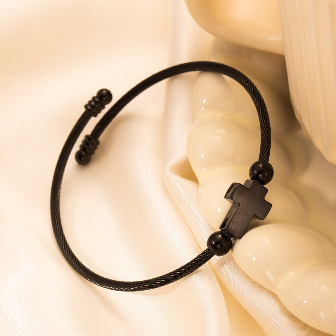 Christianartworkshop Bracelet de dévotion quotidienne avec médaille miraculeuse, pendentif croix de Saint Benoît et breloque pour la prière. - image 8