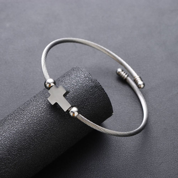 Christianartworkshop Bracelet de dévotion quotidienne avec médaille miraculeuse, pendentif croix de Saint Benoît et breloque pour la prière. - Argent - image 0