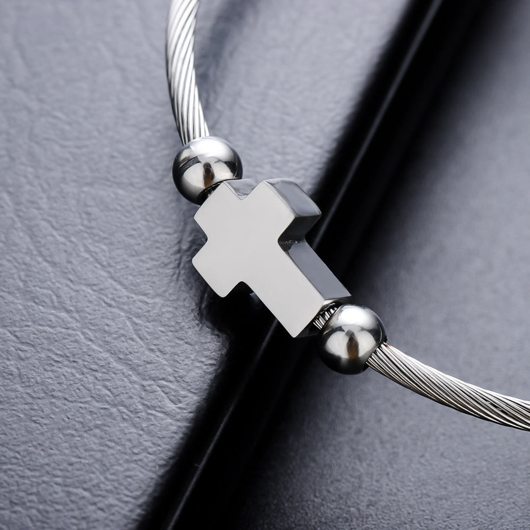 Christianartworkshop Bracelet de dévotion quotidienne avec médaille miraculeuse, pendentif croix de Saint Benoît et breloque pour la prière. - image 6