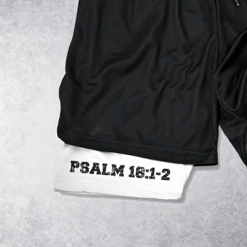 Christianartworkshop Psaume 18:1-2 Le Seigneur est ma force - Short de performance - image 7