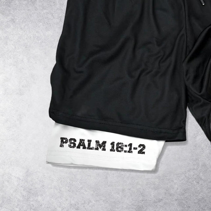 Christianartworkshop Psaume 18:1-2 Le Seigneur est ma force - Short de performance - image 7