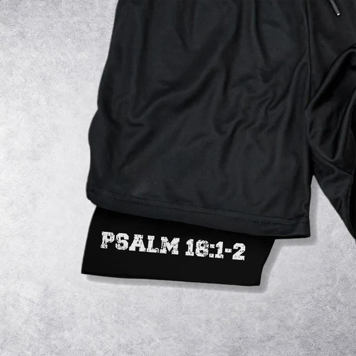 Christianartworkshop Psaume 18:1-2 Le Seigneur est ma force - Short de performance - image 15
