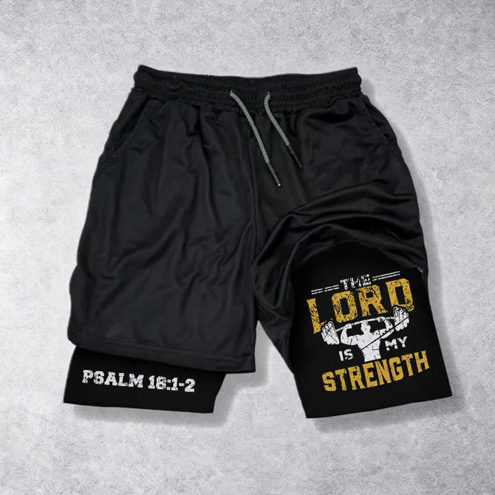 Christianartworkshop Psaume 18:1-2 Le Seigneur est ma force - Short de performance - image 14