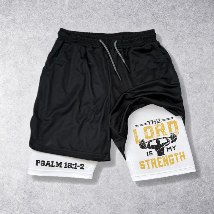 Christianartworkshop Psaume 18:1-2 Le Seigneur est ma force - Short de performance - image 5
