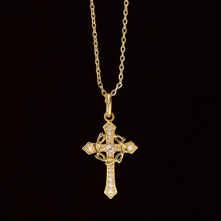 Christianartworkshop Collier Croix Géométrique Étincelante : Symbole d'Espoir Éternel et de Protection Divine - image 3