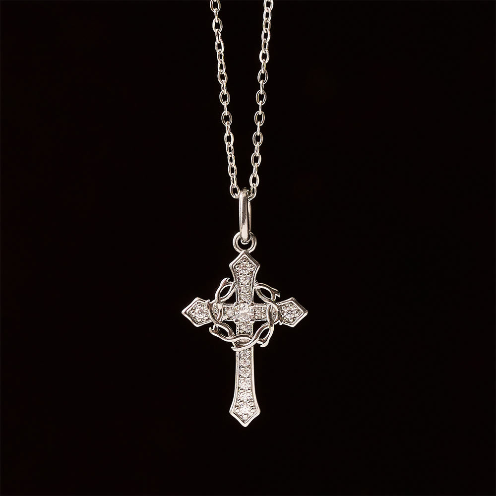 Christianartworkshop Collier Croix Géométrique Étincelante : Symbole d'Espoir Éternel et de Protection Divine - image 6