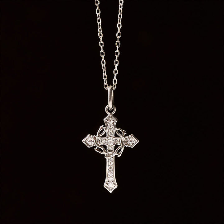 Christianartworkshop Collier Croix Géométrique Étincelante : Symbole d'Espoir Éternel et de Protection Divine - image 6