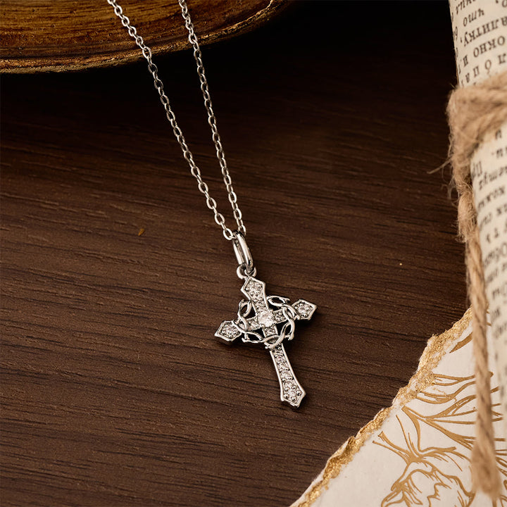 Christianartworkshop Collier Croix Géométrique Étincelante : Symbole d'Espoir Éternel et de Protection Divine - image 7