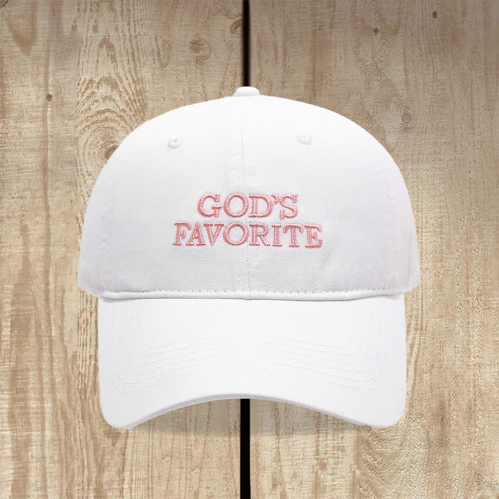Christianartworkshop Casquette de baseball lavée préférée de Dieu, remplie de foi - Blanc - image 1