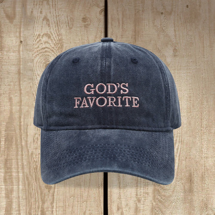 Christianartworkshop Casquette de baseball lavée préférée de Dieu, remplie de foi - Bleu marine - image 6