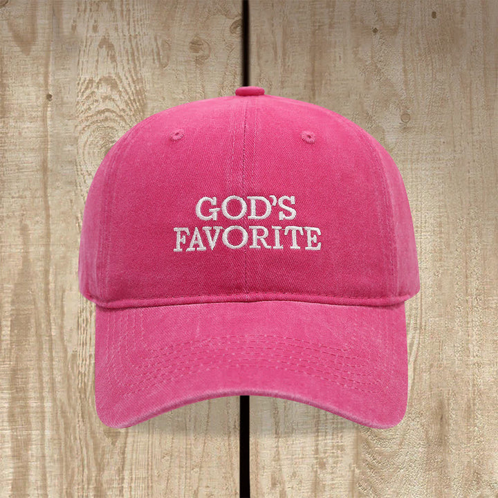 Christianartworkshop Casquette de baseball lavée préférée de Dieu, remplie de foi - Rose - image 3