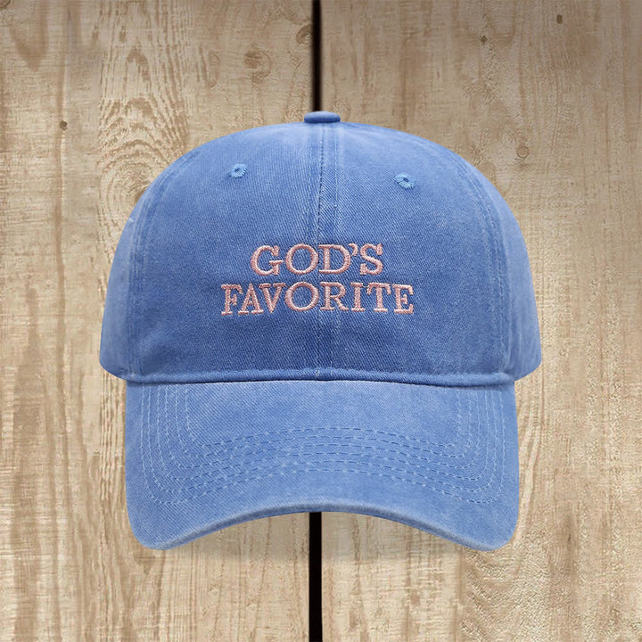 Christianartworkshop Casquette de baseball lavée préférée de Dieu, remplie de foi - Bleu clair - image 7