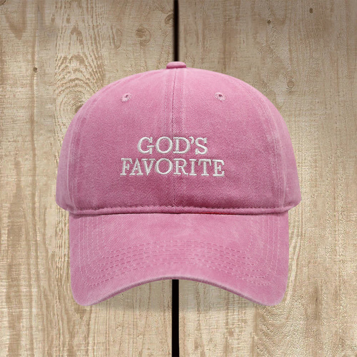 Christianartworkshop Casquette de baseball lavée préférée de Dieu, remplie de foi - Rose clair - image 2