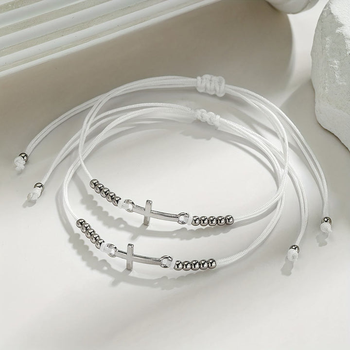 Christianartworkshop Bracelet en perles à croix finement travaillé : tissé avec foi, grâce et un amour inébranlable - image 6