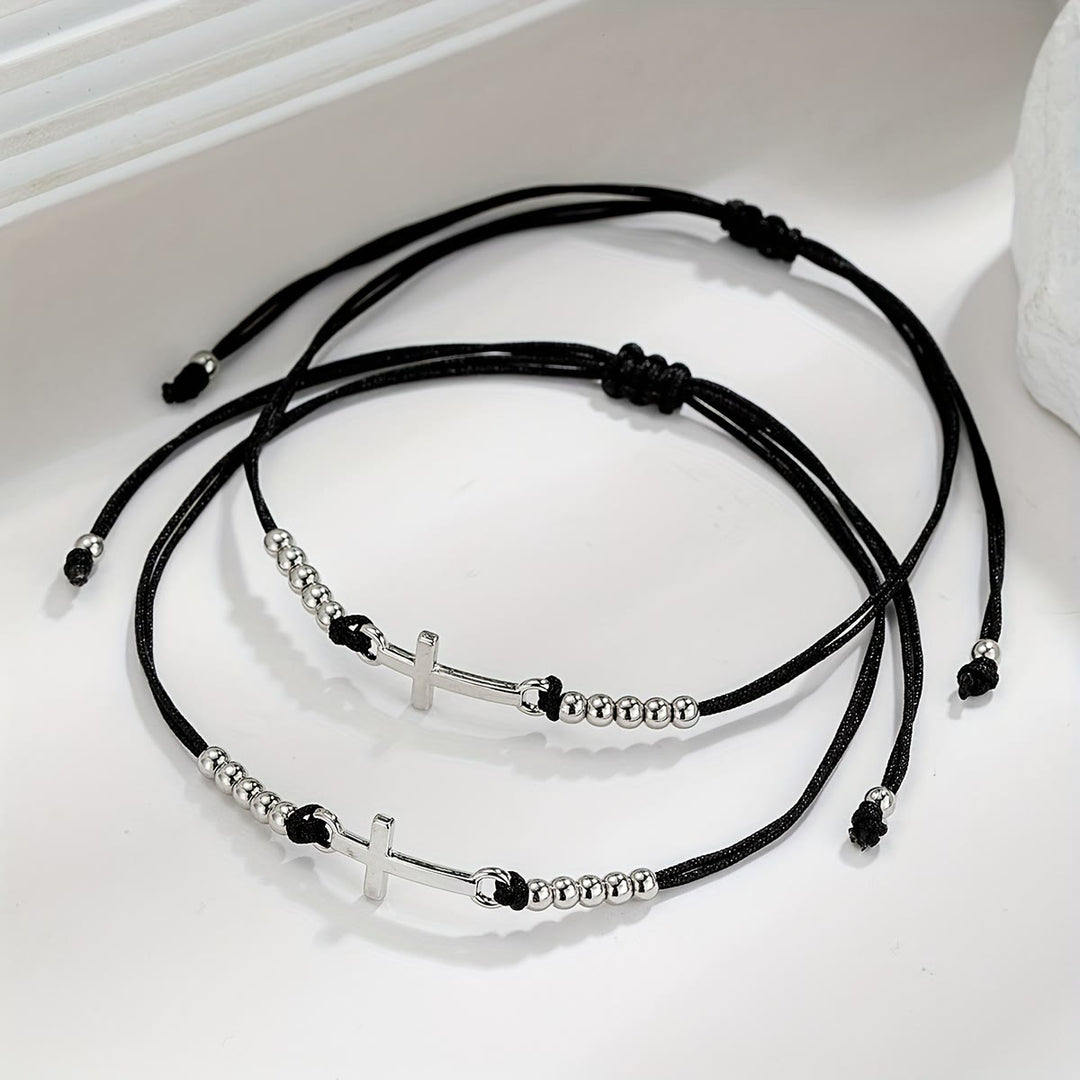 Christianartworkshop Bracelet en perles à croix finement travaillé : tissé avec foi, grâce et un amour inébranlable - image 3