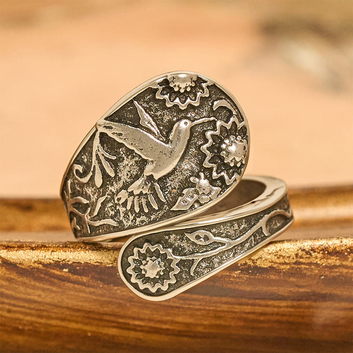 Bague ajustable Colibri et Saint-Esprit de Christianartworkshop : Emblème de la grâce divine et de la joie naturelle - image 4