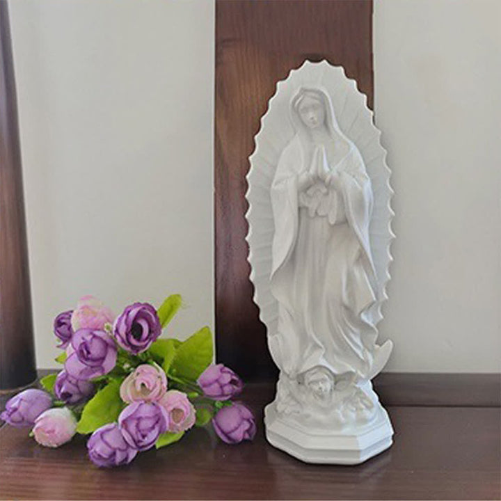 Statue moderne de Notre-Dame de Guadalupe, par Christianartworkshop : Décoration intérieure d'inspiration chrétienne - Blanc - image 9