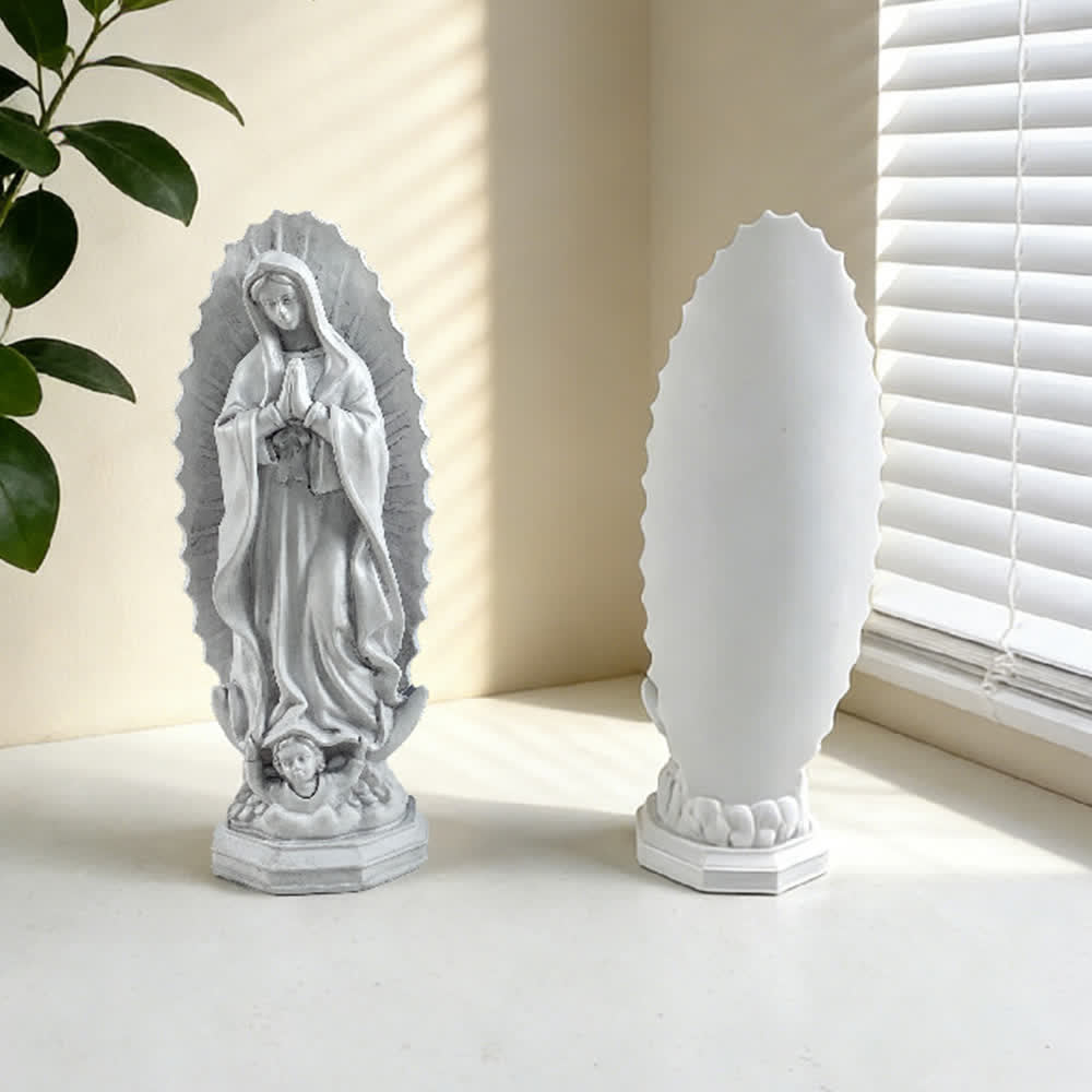 Statue moderne de Notre-Dame de Guadalupe, par Christianartworkshop : Décoration intérieure d'inspiration chrétienne - Gris - image 6
