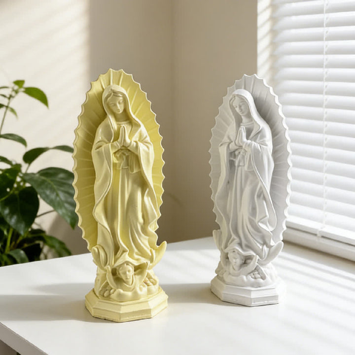 Statue moderne de Notre-Dame de Guadalupe, par Christianartworkshop : Décoration intérieure d'inspiration chrétienne - Jaune - image 14