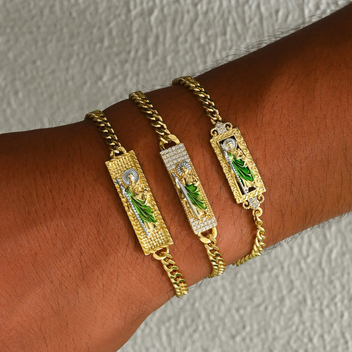 Christianartworkshop Collection de bracelets St. Jude en cuivre plaqué : Emblème de l'Espoir divin et de la Grâce miraculeuse - image 1