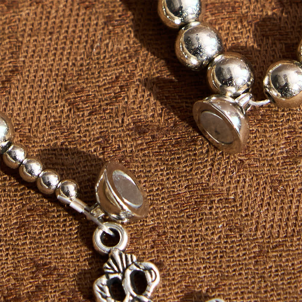 Bracelet chapelet magnétique argenté sacré Christianartworkshop : 2 en 1, prière et bracelet - image 9