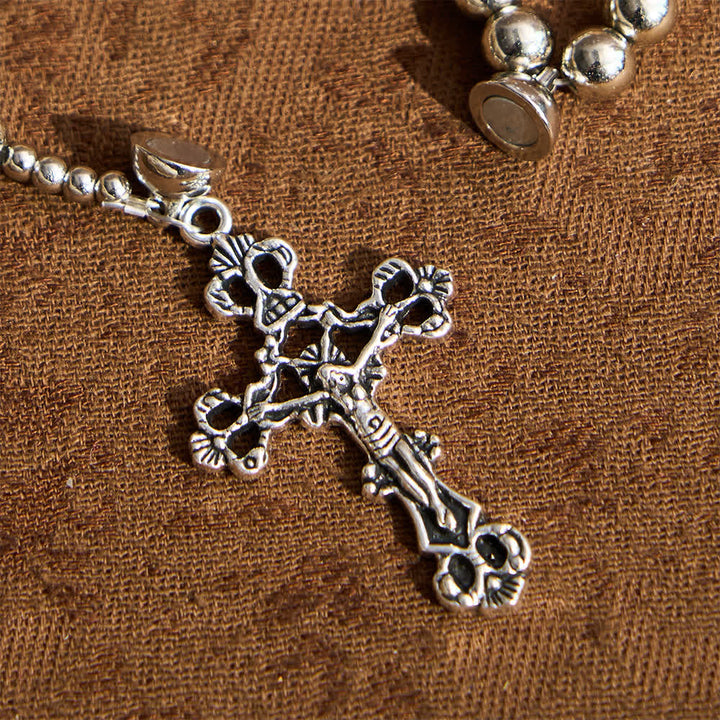 Bracelet chapelet magnétique argenté sacré Christianartworkshop : 2 en 1, prière et bracelet - image 11