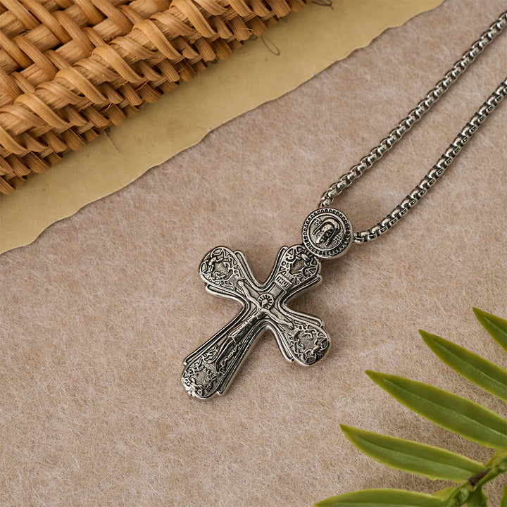 Christianartworkshop Collier pendentif crucifix orthodoxe : emblème de rédemption et de dévotion sacrée - image 2