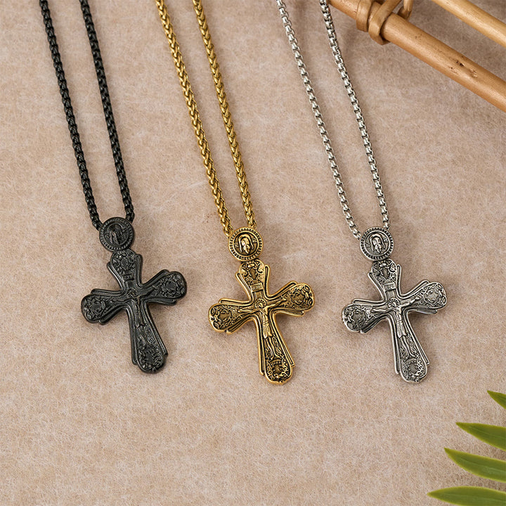 Christianartworkshop Collier pendentif crucifix orthodoxe : emblème de rédemption et de dévotion sacrée - image 7