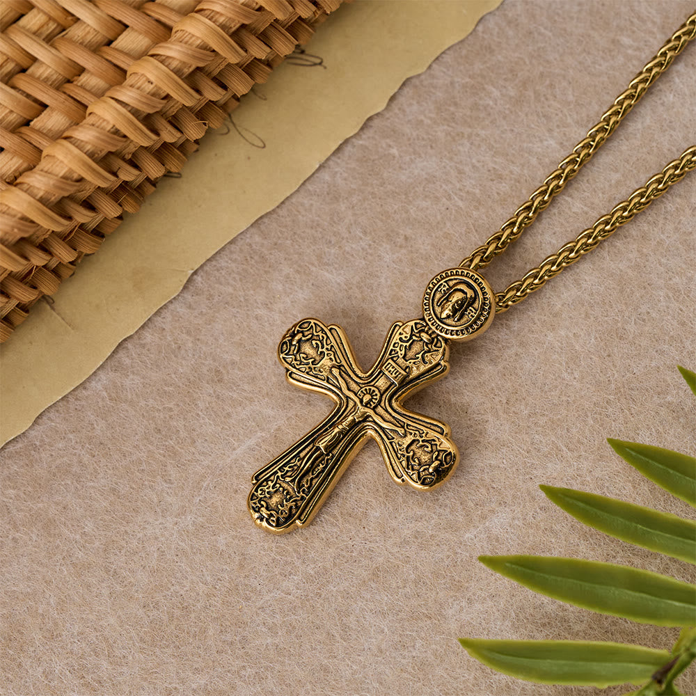 Christianartworkshop Collier pendentif crucifix orthodoxe : emblème de rédemption et de dévotion sacrée - image 4