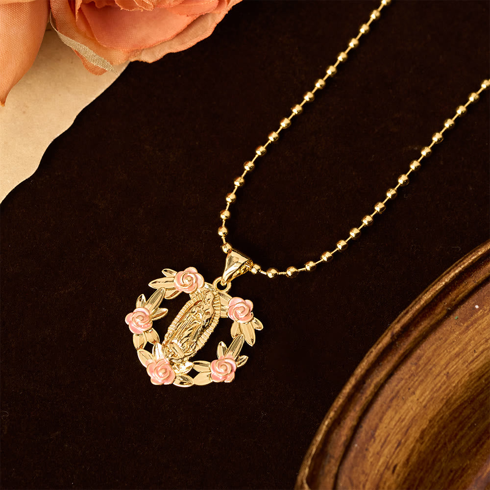 Christianartworkshop Ensemble de collier orné Notre-Dame et Croix ailée : emblème de protection spirituelle - image 14