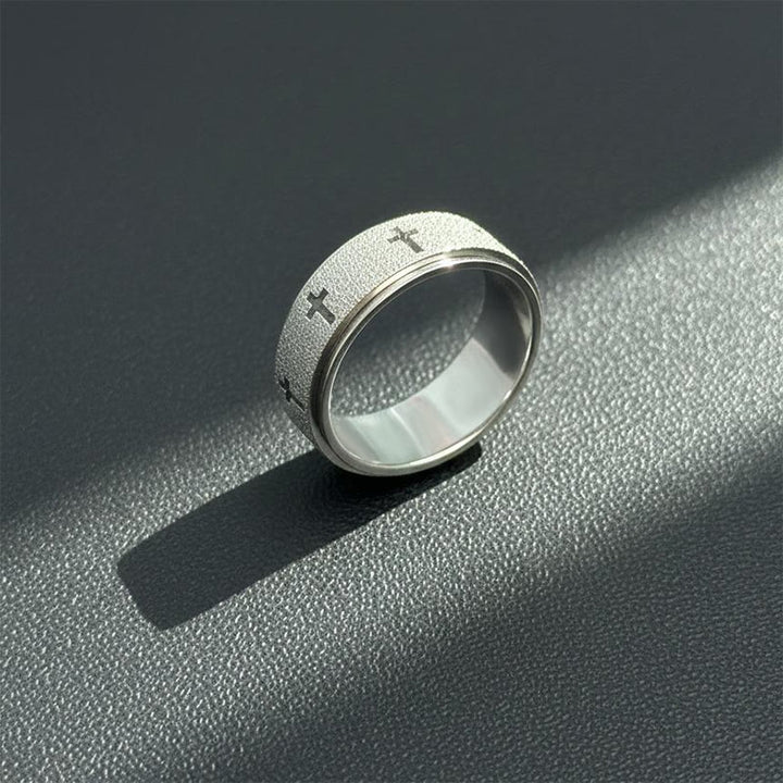 Christianartworkshop Bague anti-stress rotative en forme de croix : emblème d'une foi inébranlable - image 6