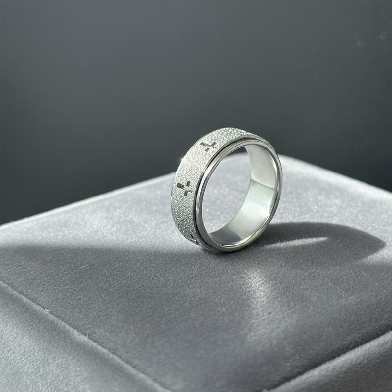 Christianartworkshop Bague anti-stress rotative en forme de croix : emblème d'une foi inébranlable - image 3