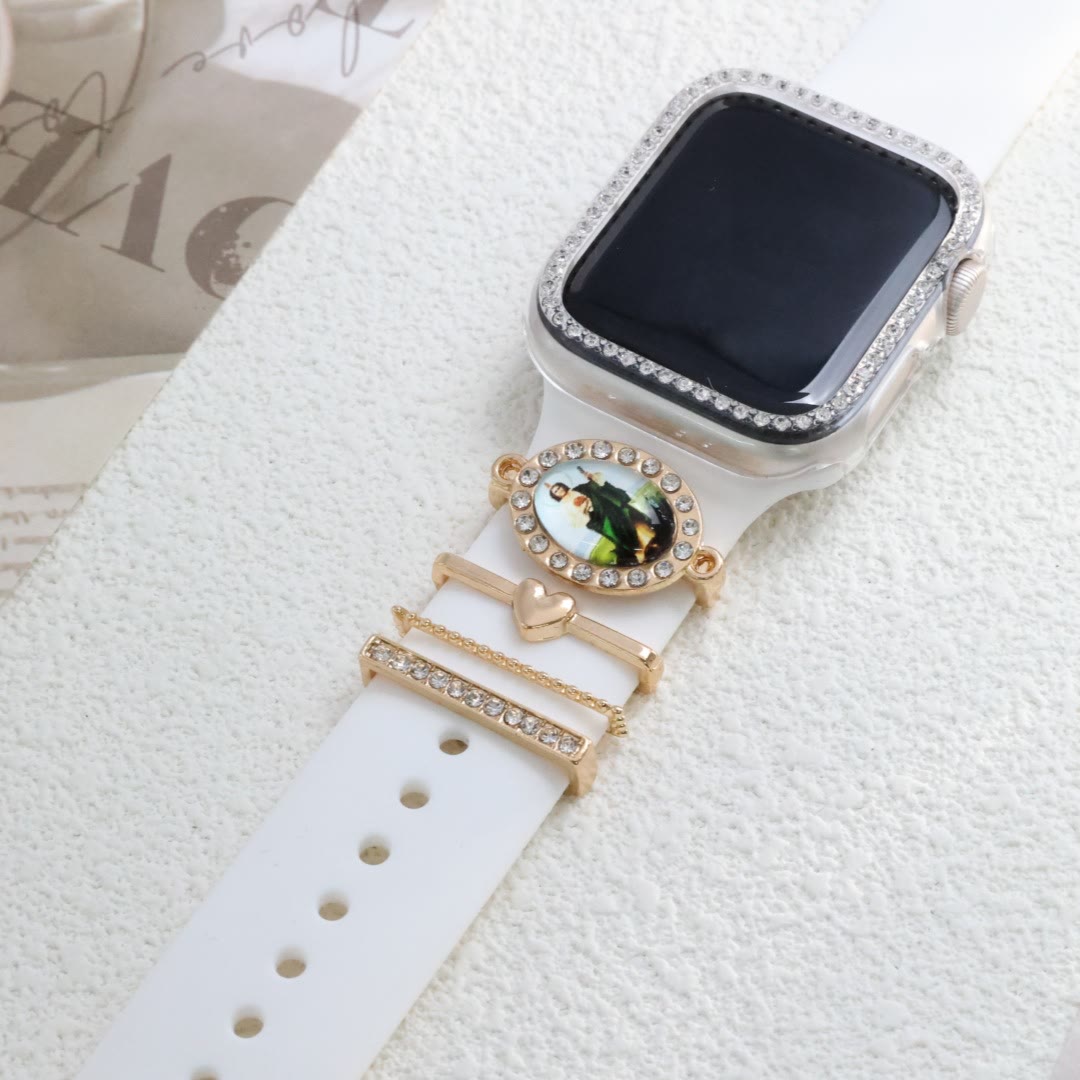 Christianartworkshop Ensemble de breloques pour bracelet iWatch en zircon Notre-Dame : Portez la lumière de l’amour marial - Vert - image 6