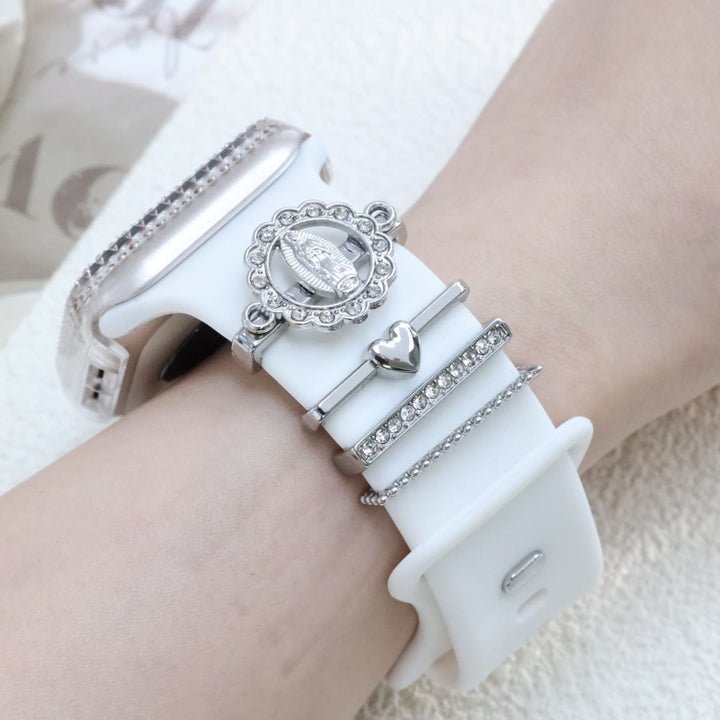 Christianartworkshop Ensemble de breloques pour bracelet iWatch en zircon Notre-Dame : Portez la lumière de l’amour marial - image 11
