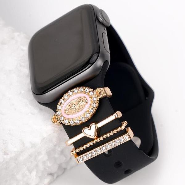 Christianartworkshop Ensemble de breloques pour bracelet iWatch en zircon Notre-Dame : Portez la lumière de l’amour marial - image 3
