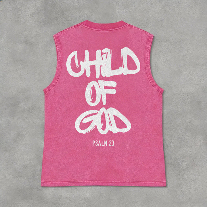Christianartworkshop Débardeur unisexe délavé CHILD OF GOD - Rose - 2XL - image 13