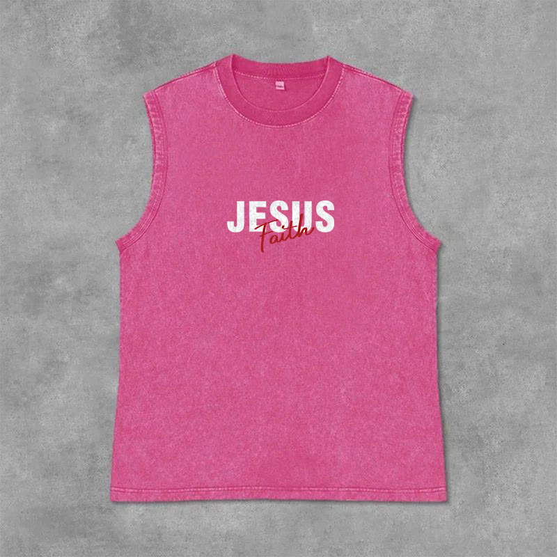 Christianartworkshop TOUT CE DONT NOUS AVONS BESOIN, C'EST JÉSUS Débardeur unisexe délavé - image 22