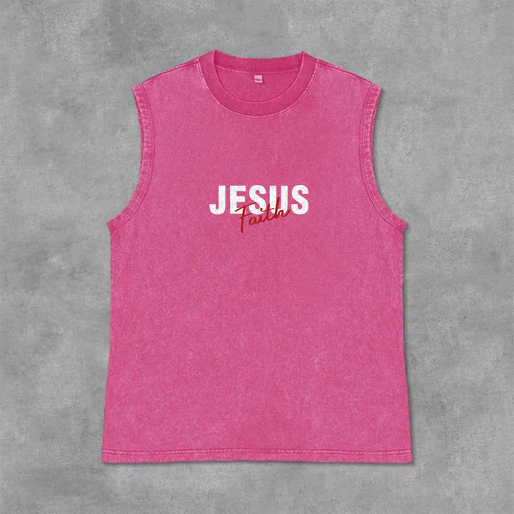 Christianartworkshop TOUT CE DONT NOUS AVONS BESOIN, C'EST JÉSUS Débardeur unisexe délavé - image 22