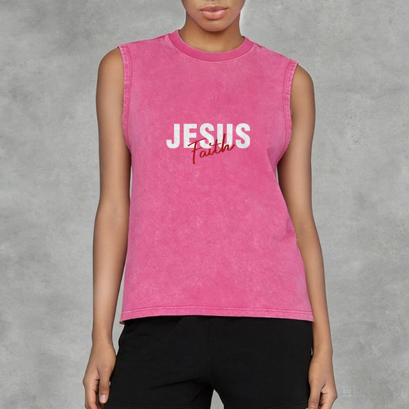 Christianartworkshop TOUT CE DONT NOUS AVONS BESOIN, C'EST JÉSUS Débardeur unisexe délavé - image 24