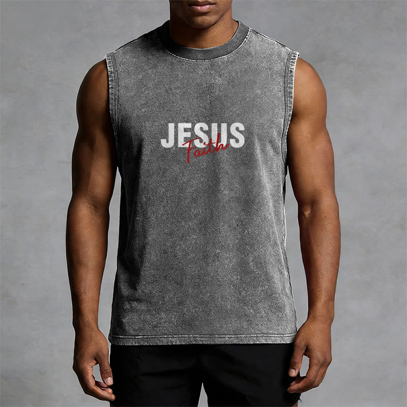 Christianartworkshop TOUT CE DONT NOUS AVONS BESOIN, C'EST JÉSUS Débardeur unisexe délavé - image 30