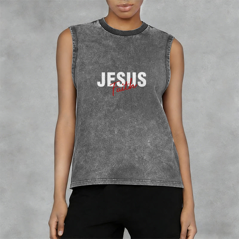 Christianartworkshop TOUT CE DONT NOUS AVONS BESOIN, C'EST JÉSUS Débardeur unisexe délavé - image 31