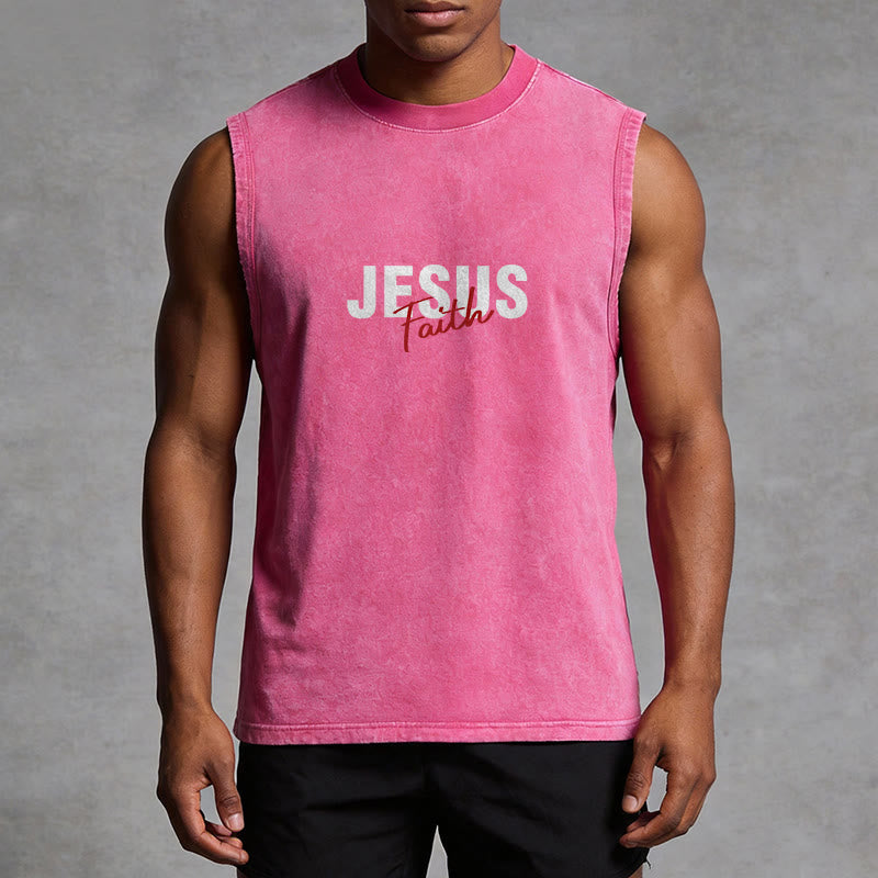 Christianartworkshop TOUT CE DONT NOUS AVONS BESOIN, C'EST JÉSUS Débardeur unisexe délavé - image 23
