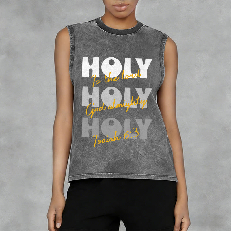 Christianartworkshop Débardeur unisexe lavé Holy Holy Holy - image 2