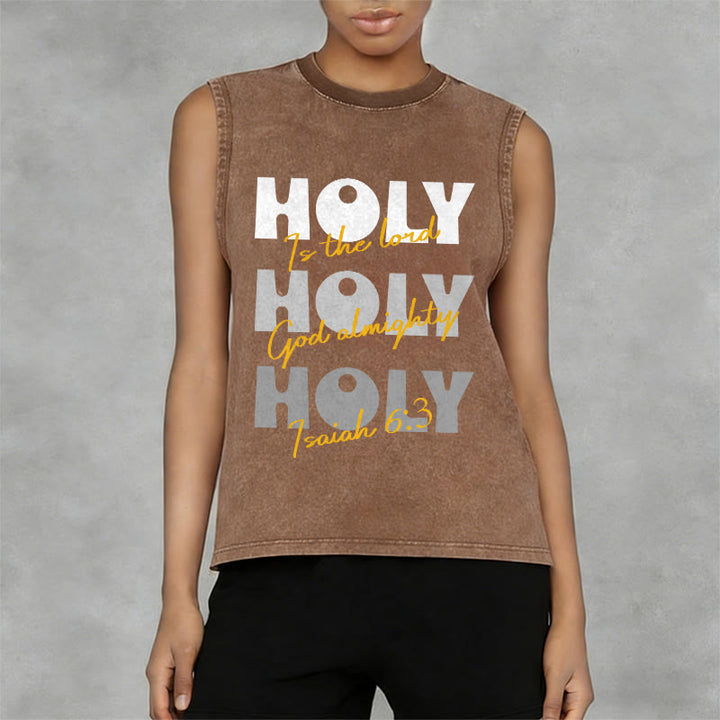 Christianartworkshop Débardeur unisexe lavé Holy Holy Holy - image 11